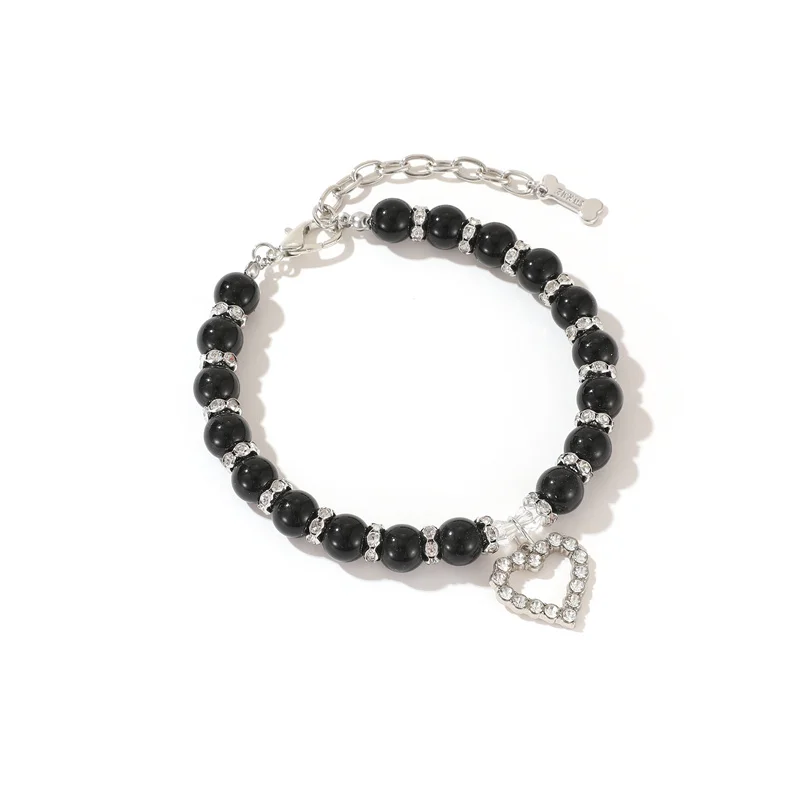 Collar de perlas ajustable para mascotas, accesorios para gatos, Gotas, animales, moda, diamantes de imitación, Sphynx, Collar para gato, gatito, perro, chat - imagen 5