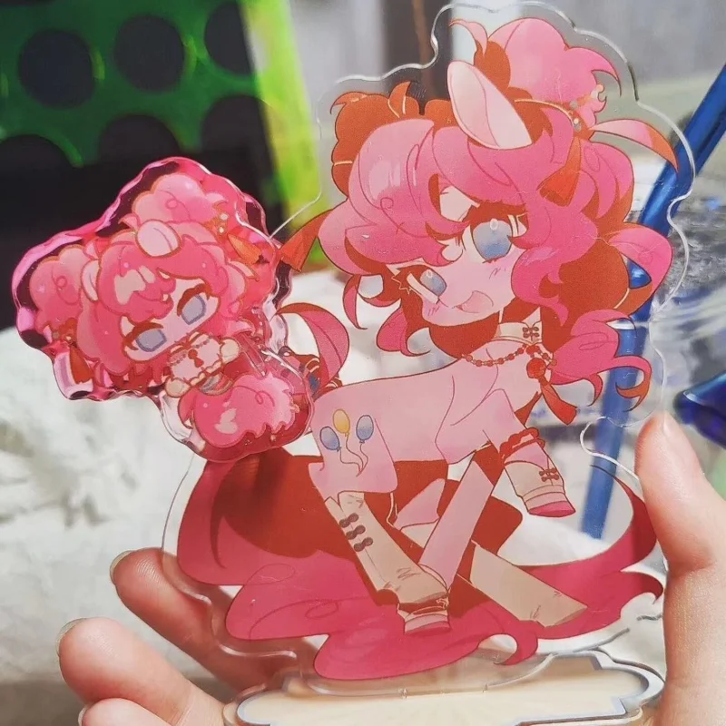 Soporte acrílico My Little Pony Pinkie Pie, 4 Uds., dibujos animados, Pony arcoíris, translúcido, Crepúsculo, brillo, Fandom Millet, juguete para regalo Kawaii