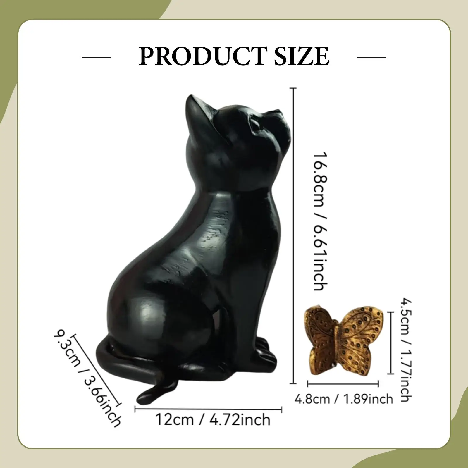 Cat Figurine Pet Memorial Gifts Animal Sculpture Cat Statue Garden Outdoor Decor