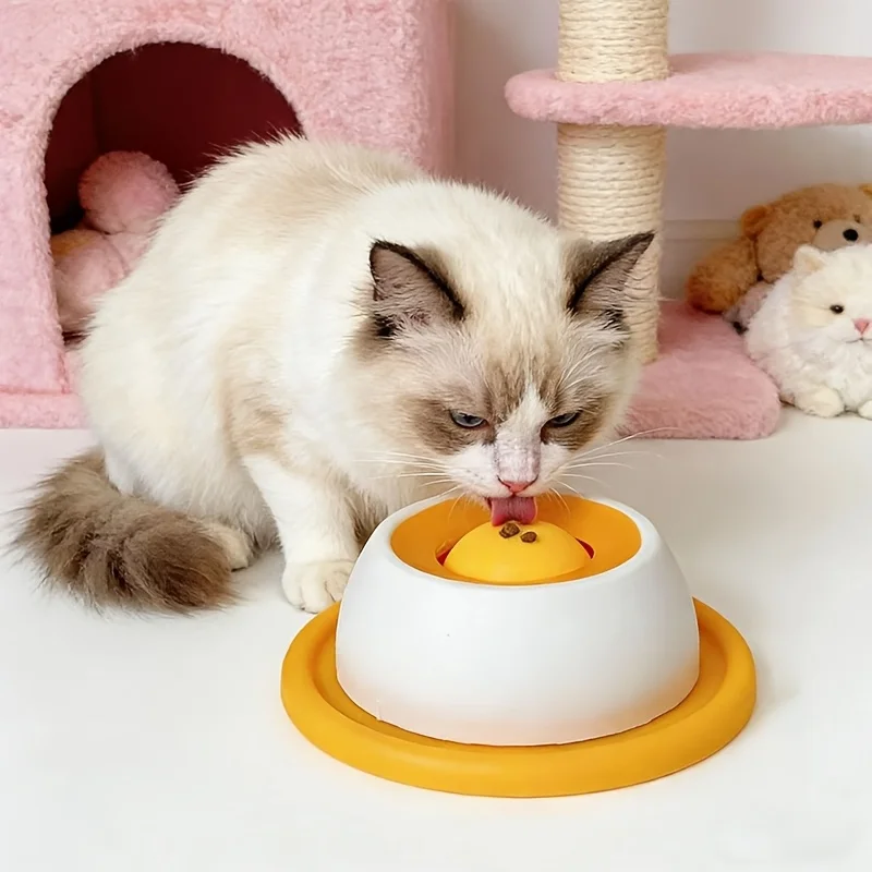 Comedero lento antideslizante para gatos - Juguete interactivo - imagen 4