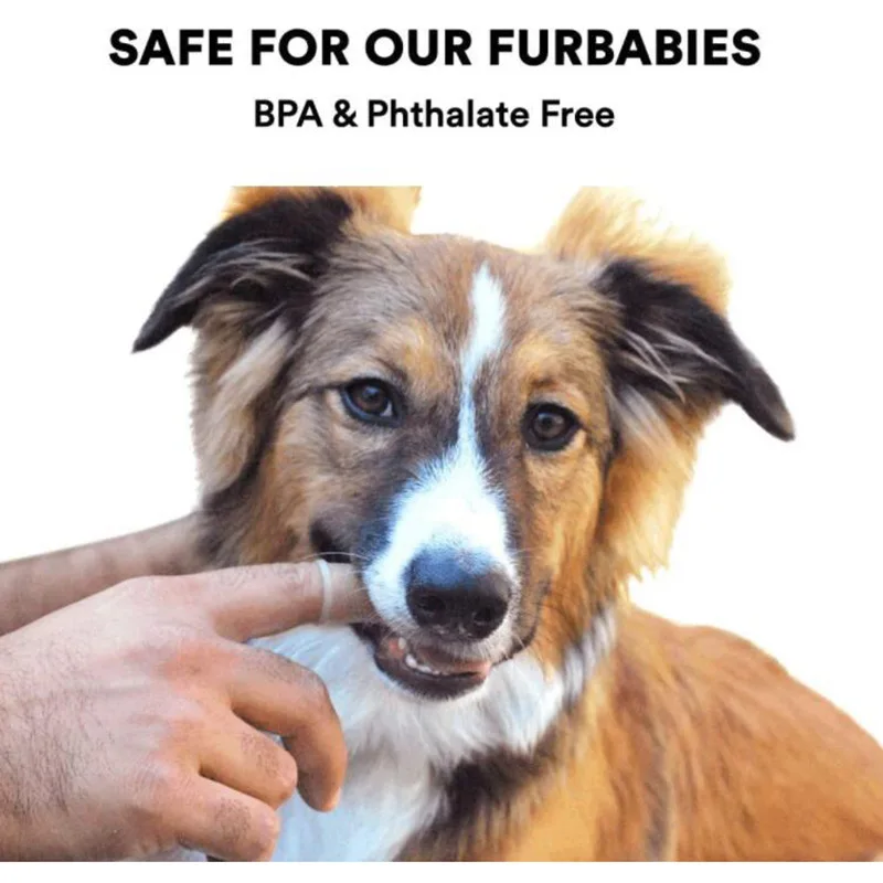 Cepillo de dientes de silicona para mascotas, previene el mal aliento, cepillo Dental súper suave, cuidado gingival no tóxico, suministros de limpieza para perros - imagen 5