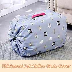 Chaqueta gruesa con cubierta de caja de línea aérea para mascotas, bolsa con cordón de bloqueo de luz a prueba de viento para invierno, transportador de perros y gatos, viaje en clima frío