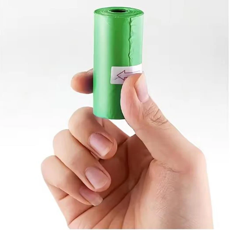 Bolsa para excrementos de perro, bolsa para excrementos de limpieza al aire libre, suministros para mascotas para perros, 15 bolsas/rollo, bolsa de basura de repuesto, suministros de limpieza para mascotas - imagen 5