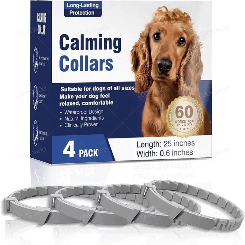 Nuevo lanzamiento 3/4 Pc Collar calmante para perros gato aliviar la ansiedad protección collares retráctiles para cachorros gatitos accesorios para perros grandes