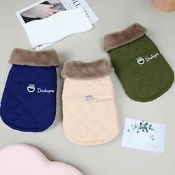 Abrigo invierno perros con cuello de pelo para Chihuahua y Shih Tzu