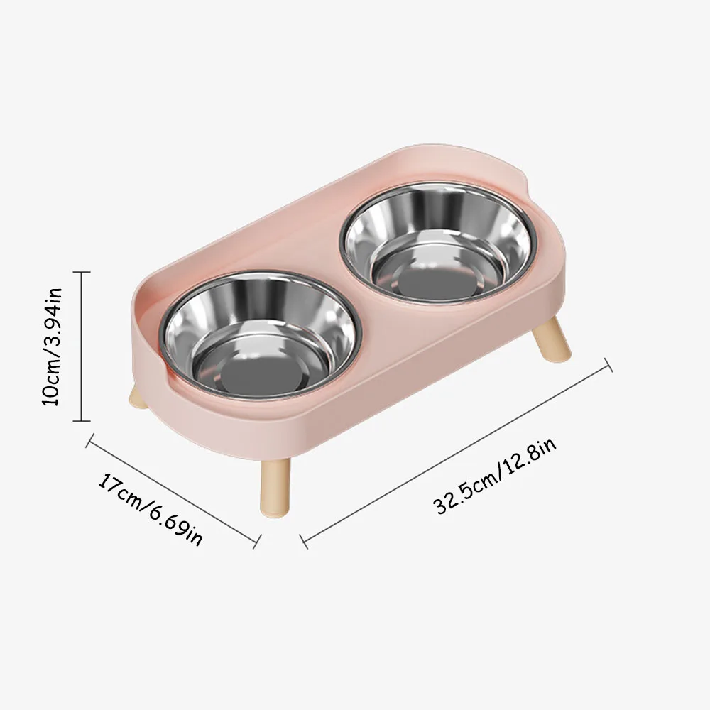 Cuencos dobles de acero inoxidable antiribaltes para mascotas: platos de comida/agua para perros y gatos, cuencos de alimentación antiderrames para perros y gatos - imagen 5