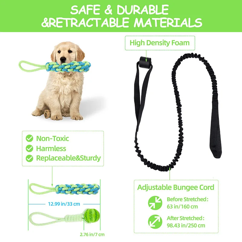 Pelota de juguete con cuerda para perros pequeños y grandes, bolas interactivas con goteo, resistentes a las mordeduras, juguetes para masticar, accesorios de entrenamiento para cachorros - imagen 5