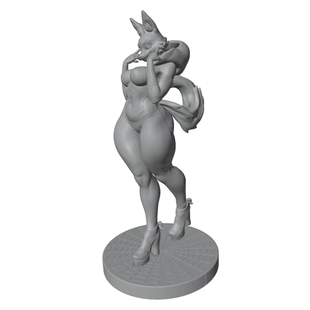 Figura 3D 1/24 Fox anime – kit DIY sin montaje ni pintura para gatos - imagen 3
