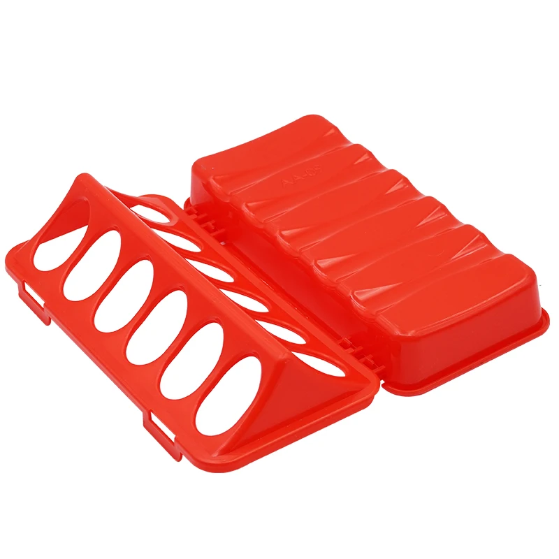 Alimentador de tierra de doble fila de 20cm para aves, comedero de plástico con concha de sujeción, alimentación de aves, palomas, suministros de cría de granja - imagen 4