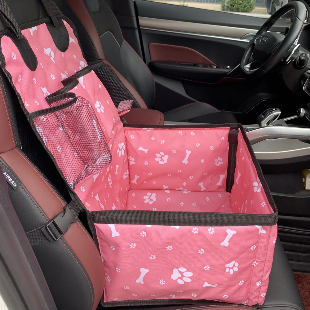 Asiento de coche para perros con bolsillos de almacenamiento, asiento delantero de coche duradero a prueba de arañazos para perros pequeños a medianos - imagen 4
