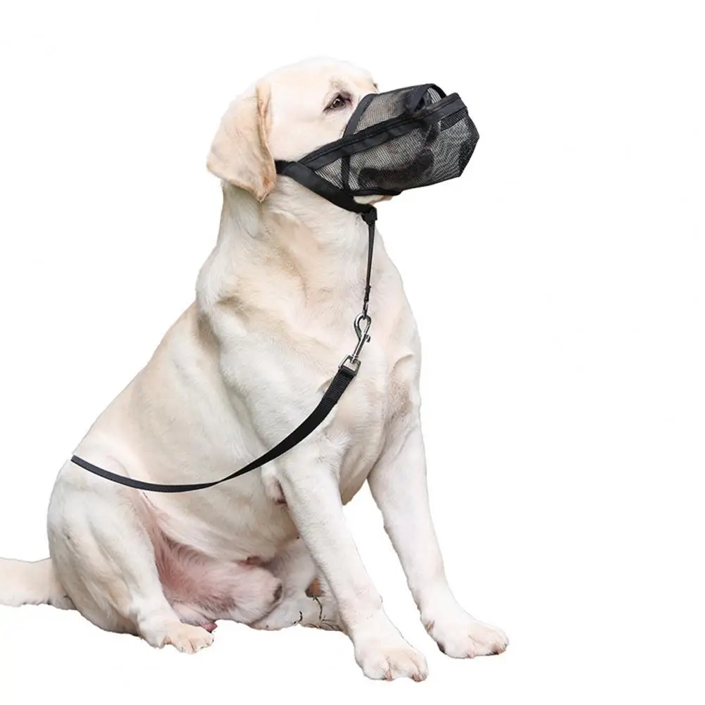 Bozal ajustable de malla para perro, cómodo Control de mordedura para cachorro, ajuste seguro, diseño de Apertura frontal, cubierta de boca para perro para evitar mordeduras - imagen 3