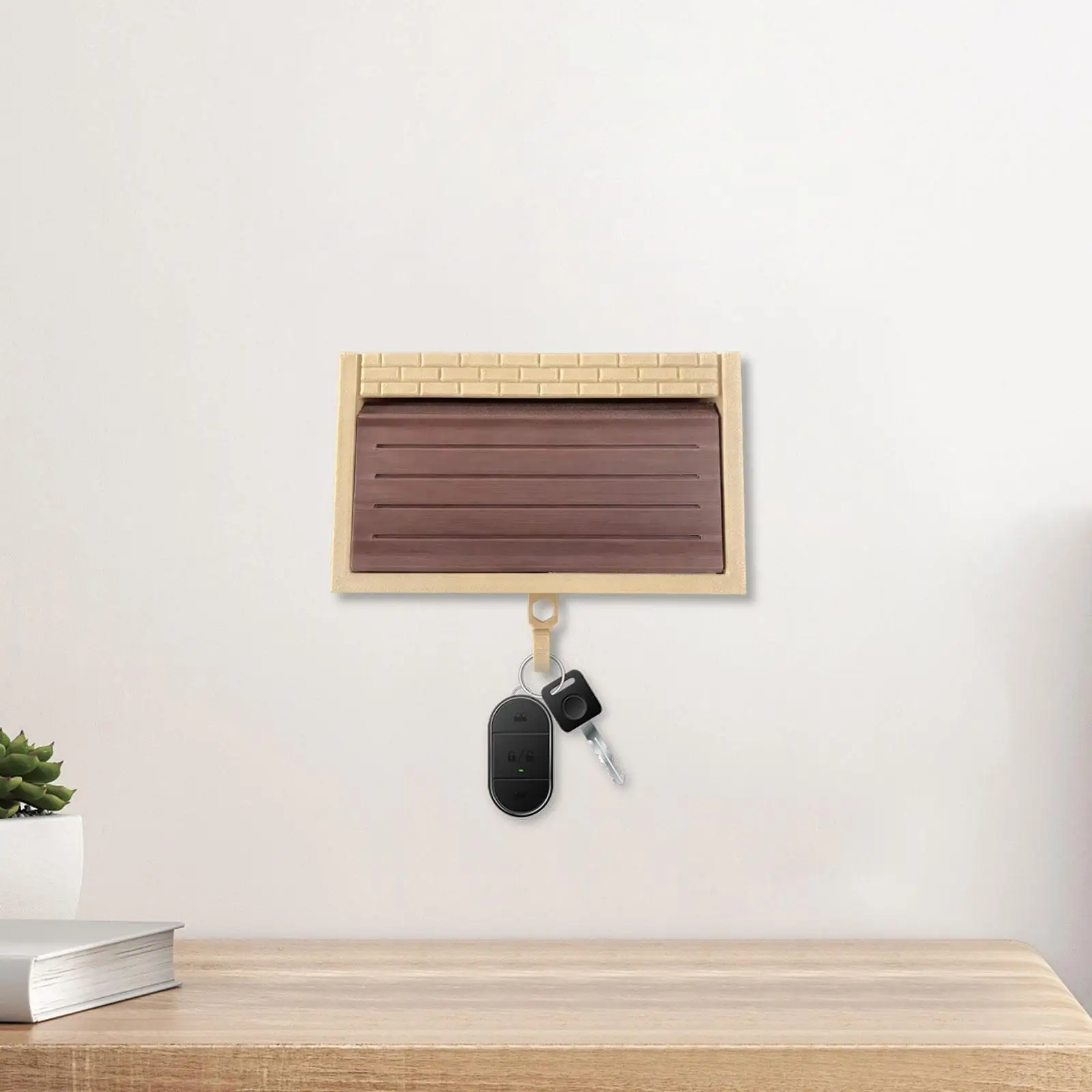 Llavero con gancho, compacto, moderno, en miniatura, para garages, colgador de llaves, estante para llaves para entrada, sala de estar y oficina