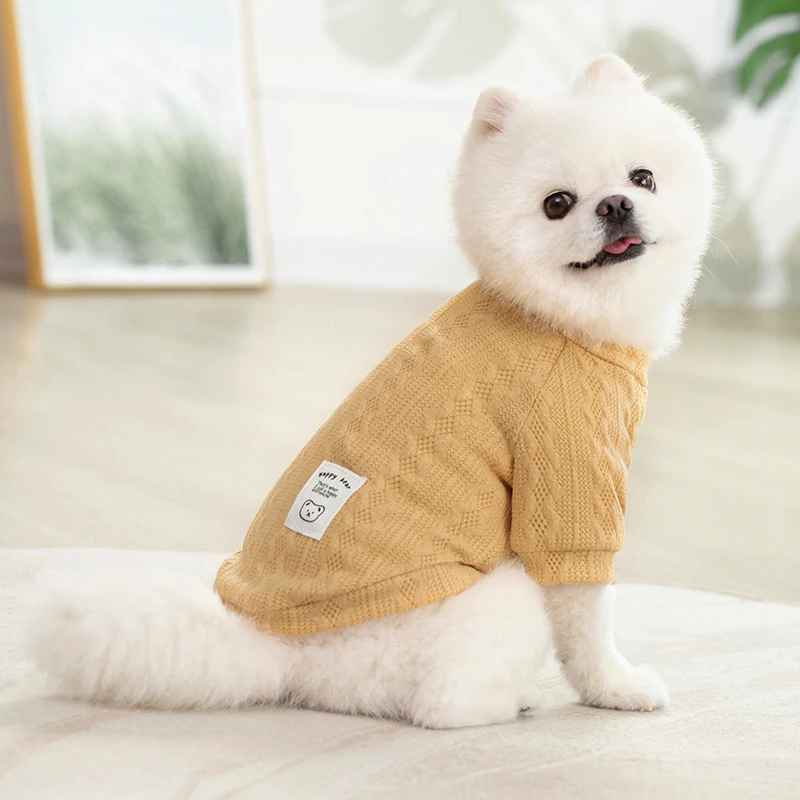 Ropa para perros XS-2XL, suéter para perros de otoño e invierno, ropa para mascotas con cuello redondo para perros pequeños y medianos, ropa cálida y suave para cachorros, suministros para mascotas - imagen 2