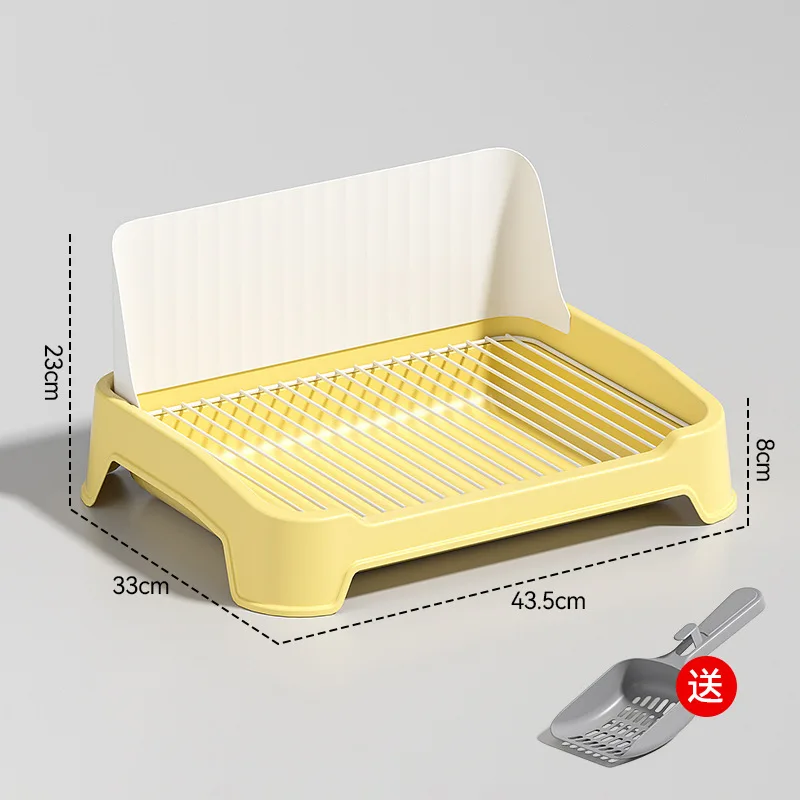 Inodoro para perros acero inoxidable con soporte toallitas
