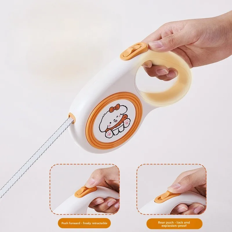 Correa retráctil para perro de 3M y 5M, correa para mascotas, cuerda de tracción, cinturón reflectante, correa Flexible automática para producto para perros pequeños, medianos y grandes - imagen 3