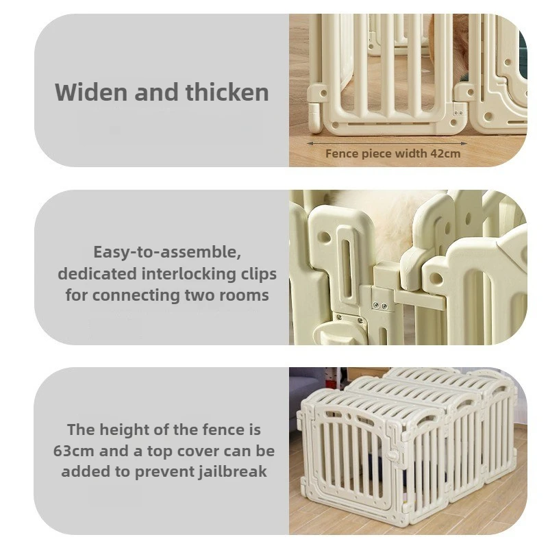 Valla interior para mascotas, vallas para cachorros y perros, accesorios gruesos para barras de gatos, parque infantil, barrera para perros, mascotas, cama para gatitos, jaula de puerta de seguridad - imagen 3