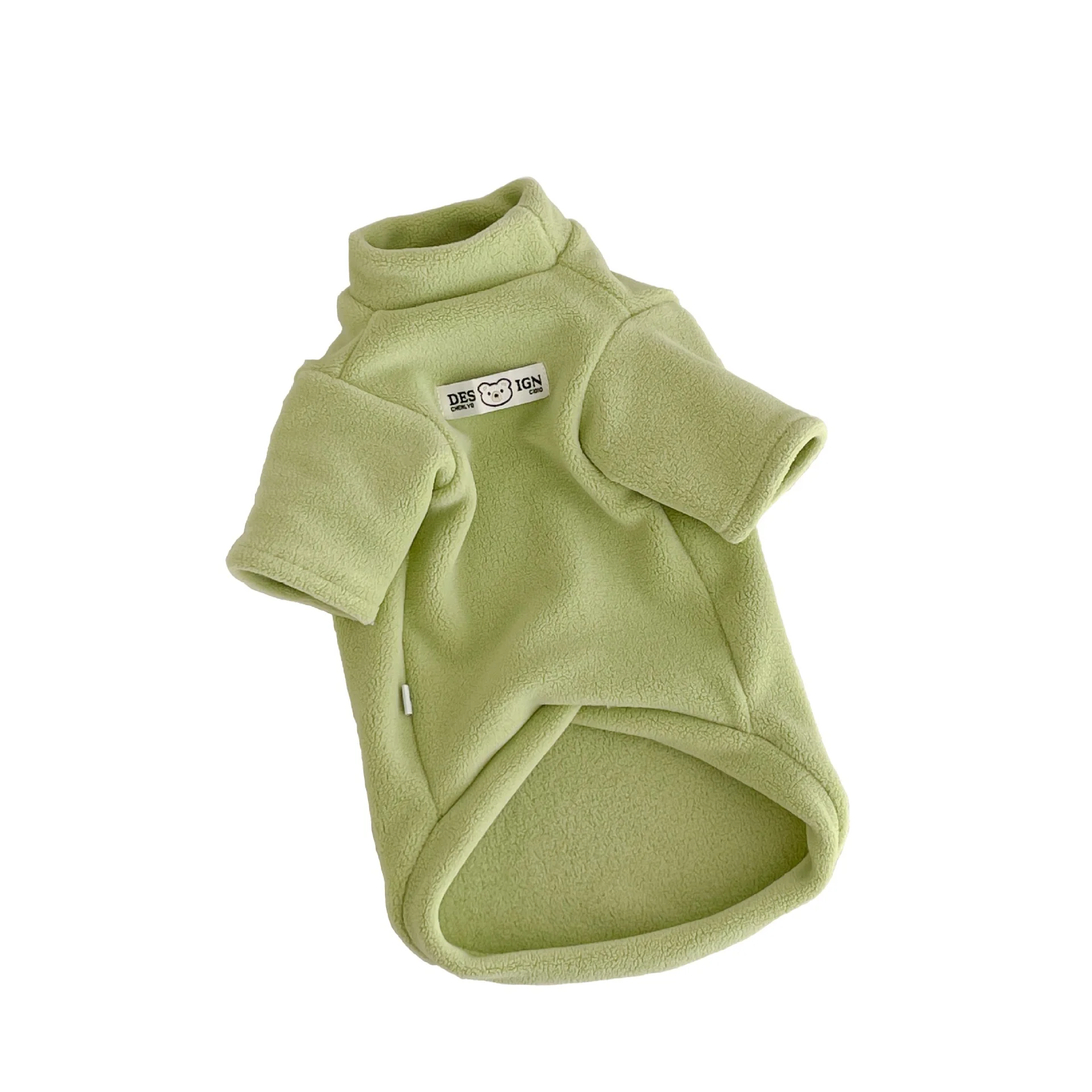 Suéter básico de cuello alto para mascotas con felpa de manga larga gruesa de felpa de doble cara sudadera elástica cálida ropa para cachorros - imagen 5