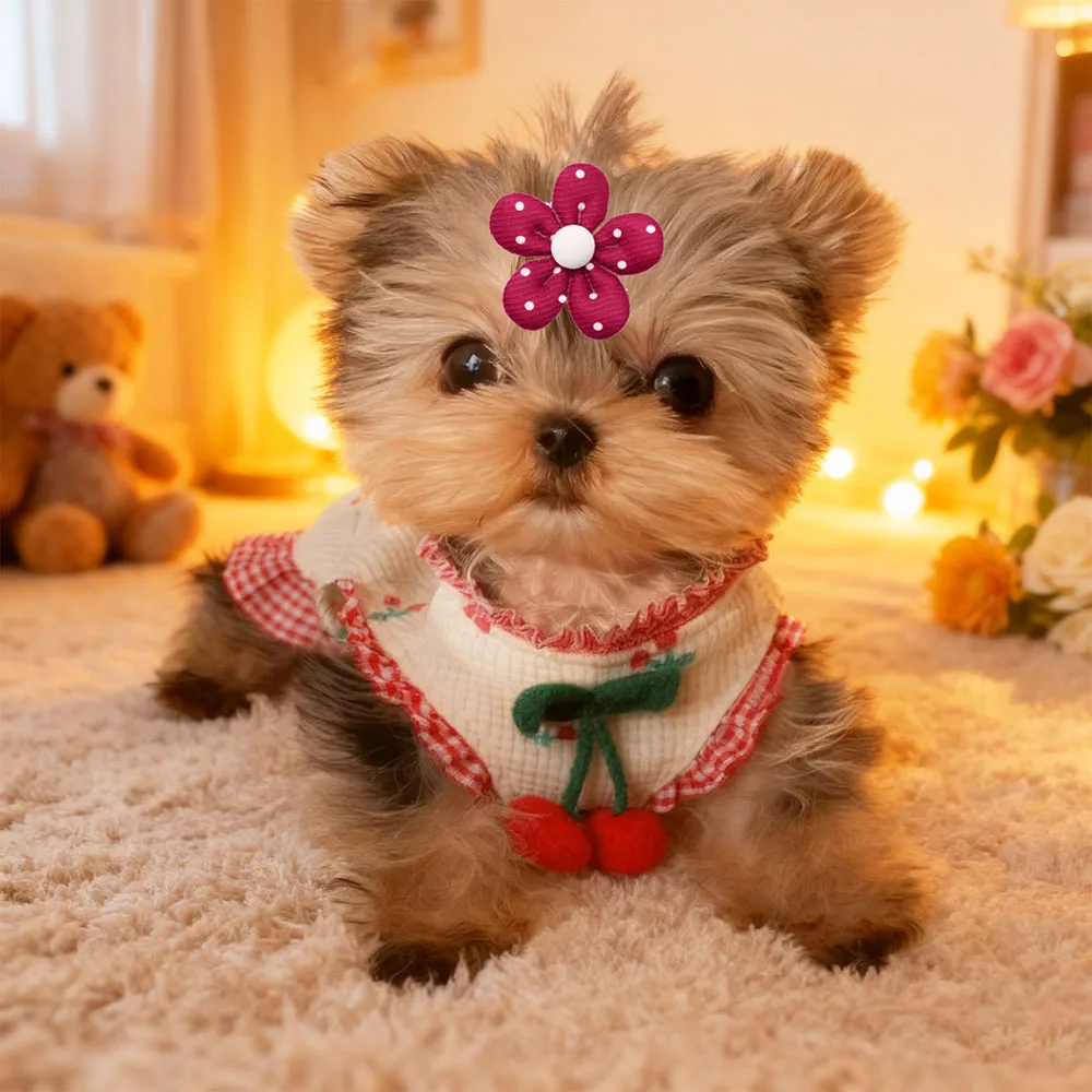 50 Uds. Lazos para el pelo de perro, accesorios para el cabello para perros pequeños y bonitos a la moda, lazos para el cuidado de mascotas, suministros para mascotas, accesorios para perros - imagen 2