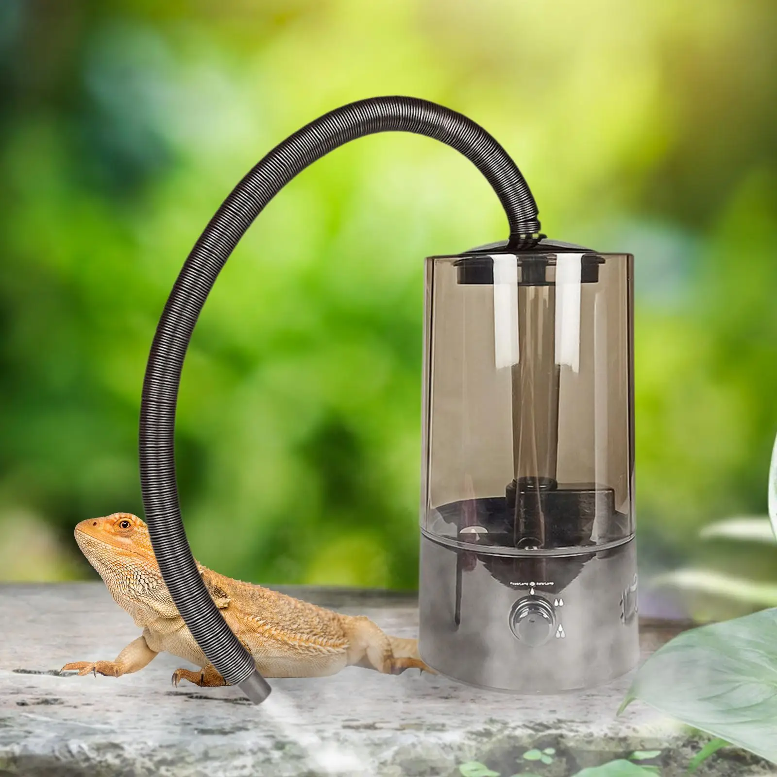 Reptile Humidifier with Tube US Adapter Reptile Mister Fogger Fog Machine for Vivarium Fruits and Vegetables Indoor Amphibians
