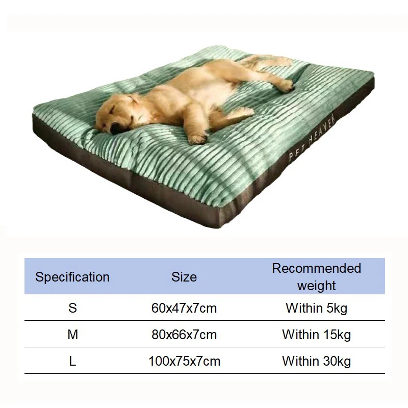 Cama de pana para perros pequeños, medianos y grandes, esterilla cálida de invierno para dormir, desmontable, suave, accesorios para cachorros - imagen 5