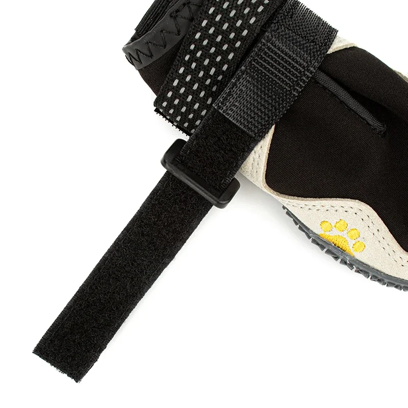 Zapatos para perros al aire libre, zapatos antideslizantes para caminar en invierno, botas suaves impermeables con protección contra el calor, vendaje para cachorros, ajustable, mediano y grande - imagen 4