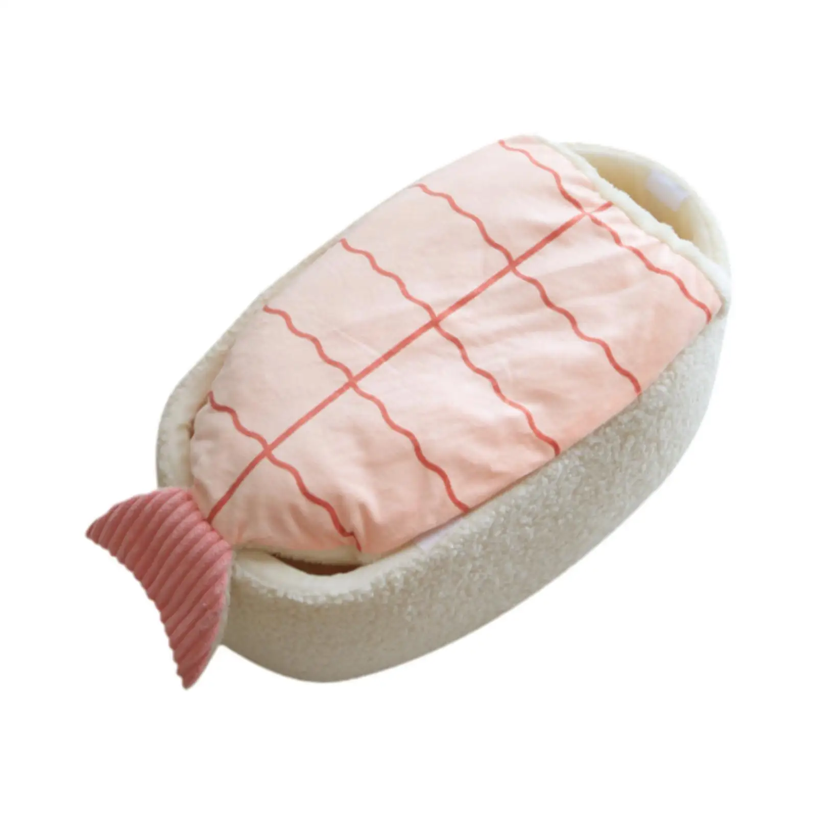 Sushi Shaped Cat Bed Cave Cartoon Soft Washable Kitten Bed Cat House for Puppy Small Cats and Breeds Indoor Cats Pet Supplies