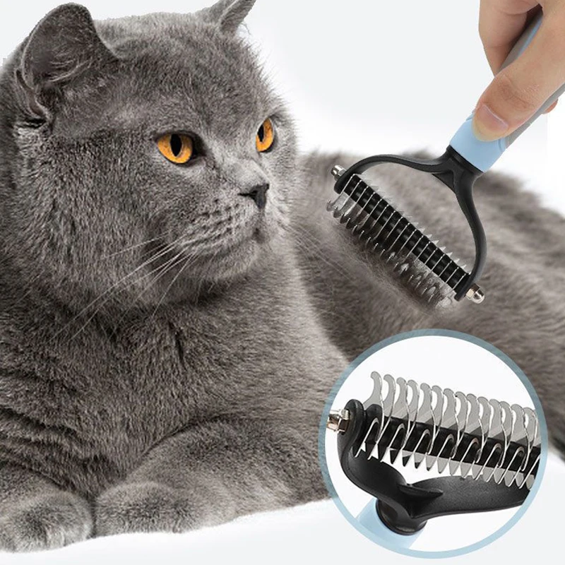 Cepillo aseo perros gatos - quita pelos nudos facilmente para mascotas - imagen 4