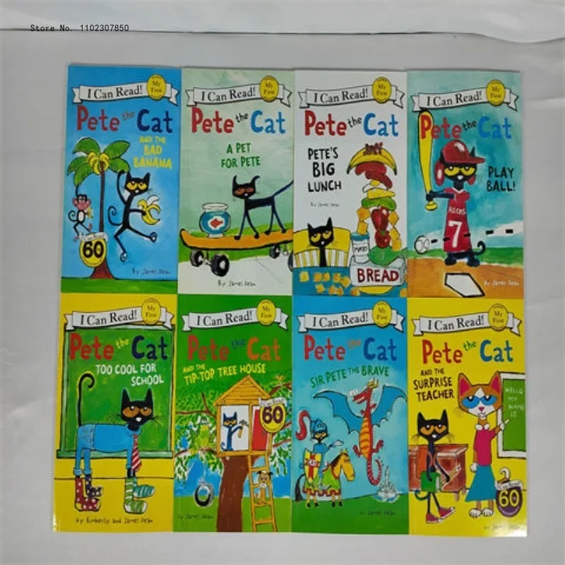 Juego de libros con imágenes de Pete el gato para niños y bebés, cuentos famosos, aprendizaje de cuentos en inglés, lectura para la hora de dormir, 19 libros por caja - imagen 3