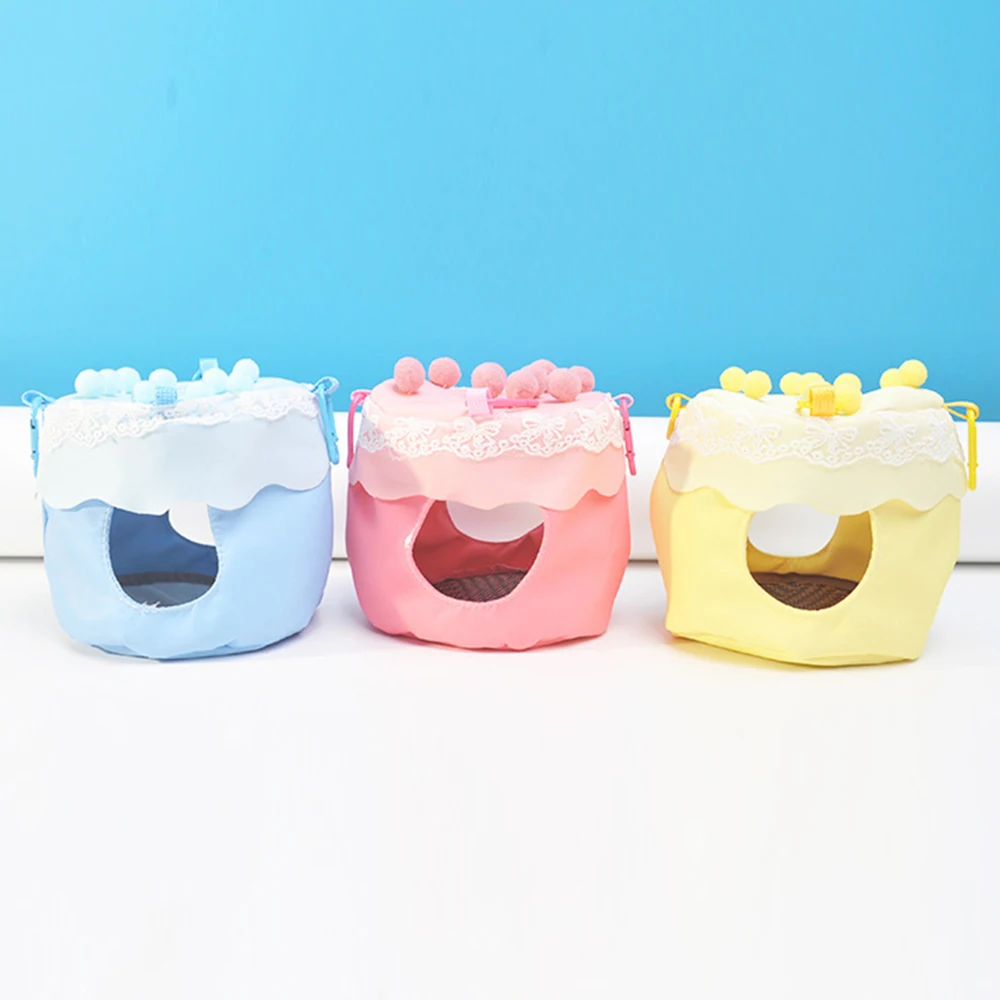 Cama Columpio de pájaro en forma de pastel, cama de Animal pequeño para dormir, jaula colgante de ardilla transpirable, fácil de limpiar, nido de loros, escondite - imagen 2