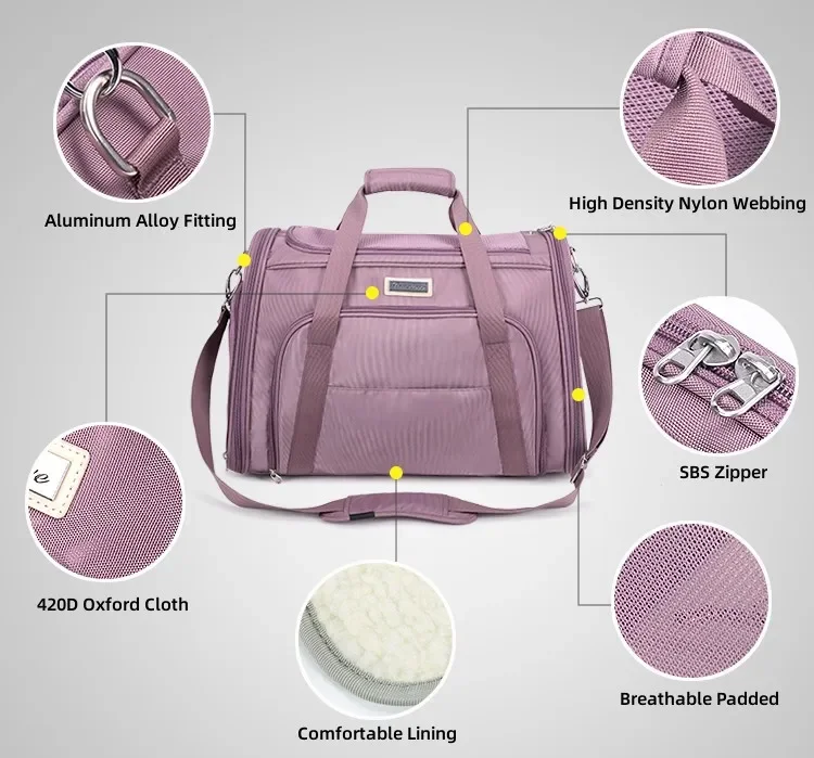 Truelove Pet Bag Breathable Large Space Foldable and Water-Pepellent Pet Backpack Outdoor Travel Use for Dog and Cat TLX3971 - imagen 4