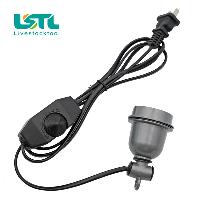 E27 สัตว์เลี้ยงสัตว์เลื้อยคลานผู้ถือโคมไฟความร้อนและสายไฟสวิทช์ควบคุม Piglet ไก่ Brooder เครื่องทําความร้อนเกลียวซ็อกเก็ต - imagen 2