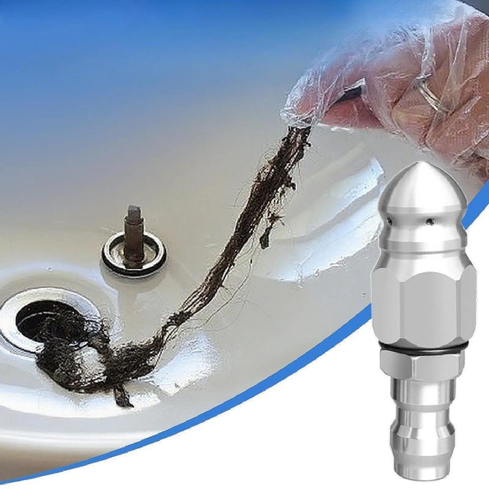 Sewer Nozzle Sewer Jetting, Sturdy Pressure Washer Accessories ,Washer Pressure Washer Nozzle for 1/4 Quick Connect,