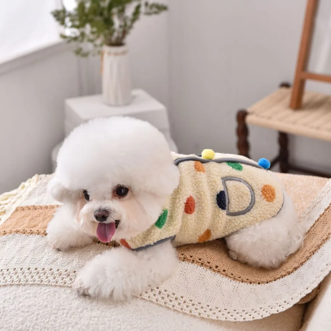 Ropa para mascotas para otoño e invierno, chaleco de lana de cordero para calidez, abrigo de peluche Schnauzer para perros pequeños y medianos, ropa para cachorros - imagen 4