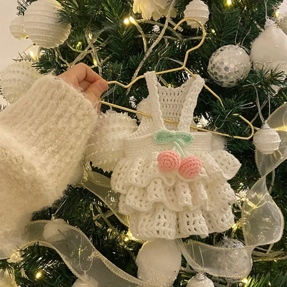 Chaleco de ganchillo para mascotas, falda esponjosa de lana para perro maltés, ropa de Yorkshire, vestido para cachorros, vestidos para perros pequeños - imagen 3