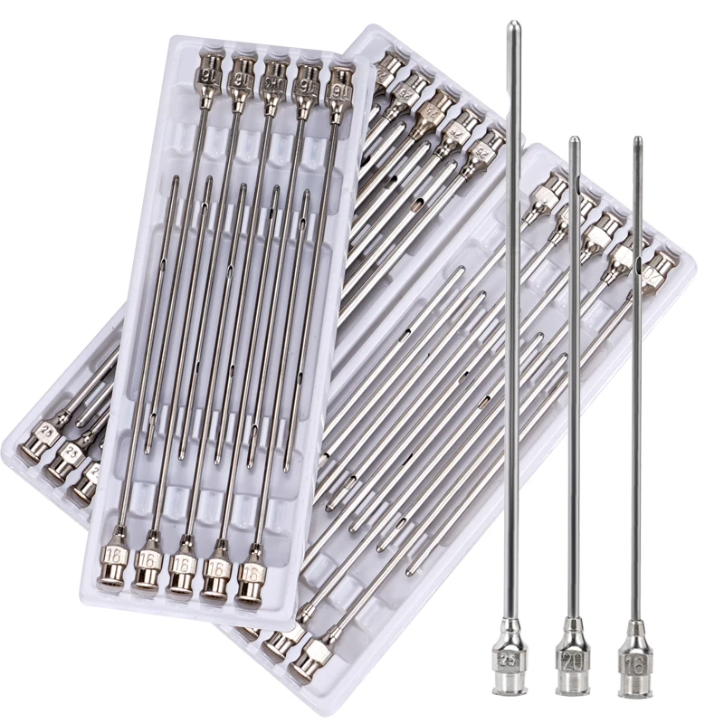 10 Uds. Tetina de vaca, aguja de paso de leche, inyección de mastitis, infusión de udder, punción ruminal, tratamiento de cánula de trocar de acero inoxidable