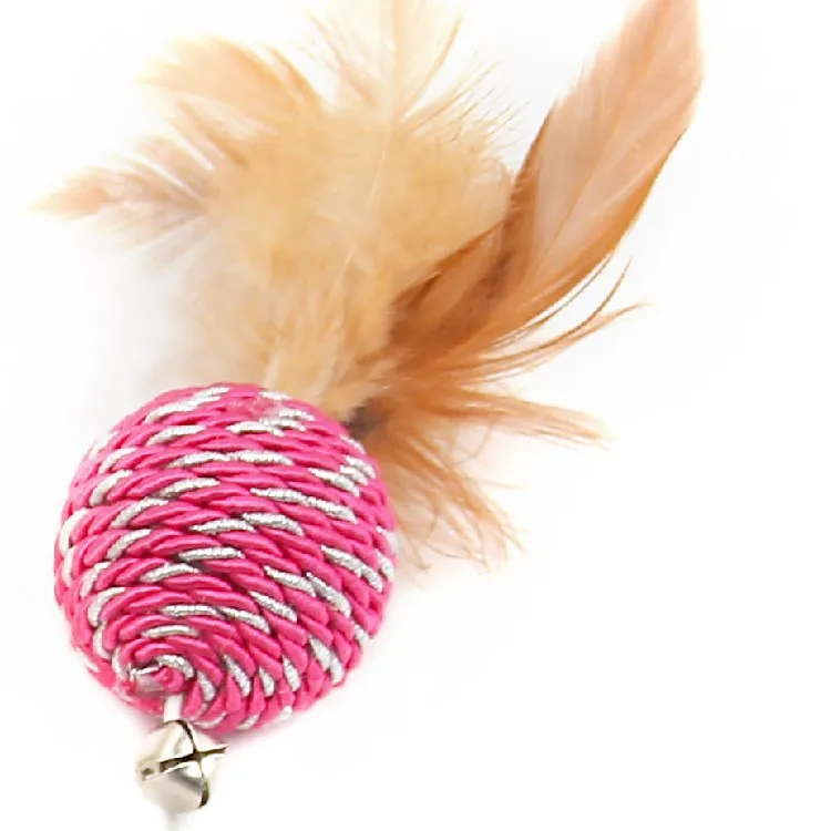 Palo de juguete para gato, varilla negra, Bola de bobinado, pollo, juguete interactivo, auto-hi - imagen 5