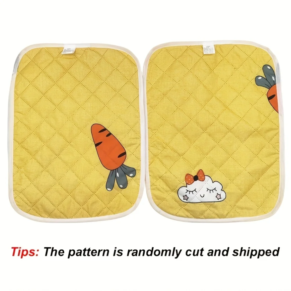 1 alfombrilla de baño de conejo reutilizable súper absorbente linda en forma de zanahoria con patrón aleatorio, fácil de limpiar, lavable a máquina, antideslizante, adecuada para pañales de conejo y perros, también se puede utilizar como decoración para jaulas de conejo, adecuada para todas las estaciones. - imagen 5