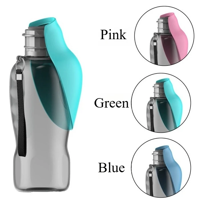 Botella de agua portátil para perros de 800ml, cuenco plegable para exteriores con diseño en forma de hoja, taza de agua para mascotas de viaje para todos los perros - imagen 2