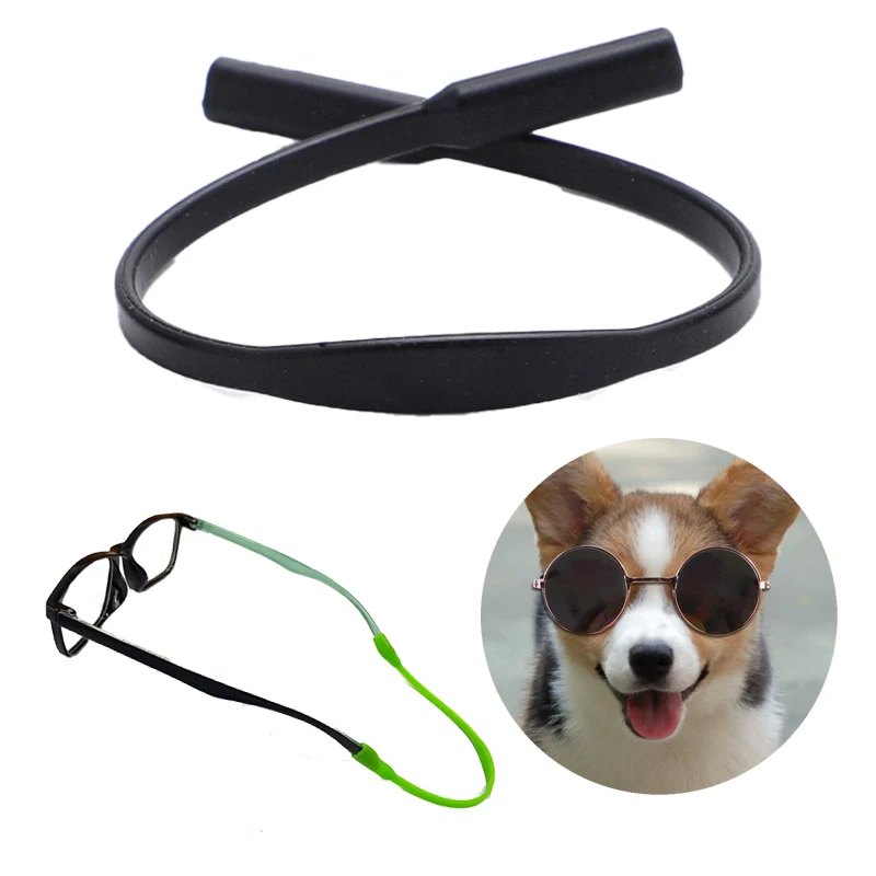 Productos para mascotas, correas antideslizantes para gafas, correas de silicona para gafas de sol, soporte de cadena, cordón para perros pequeños, accesorios para mascotas y gatos