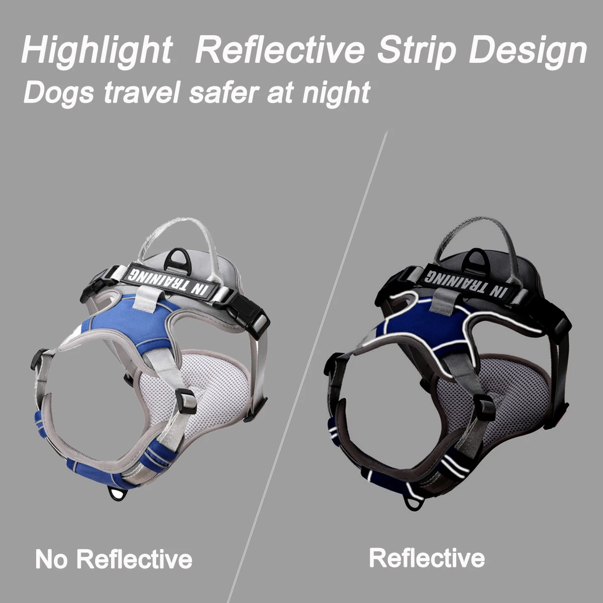 Arnés reflectante para perro pequeño, accesorio ajustable y transpirable para caminar al aire libre, sin tirones, suministros para mascotas medianas y grandes - imagen 5