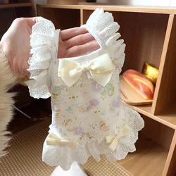 Vestido camisola para perros pequeños – Estampado con encaje