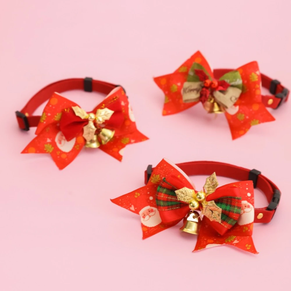 Collar navideño para gatos y perros grandes – lazo y campana roja - imagen 2