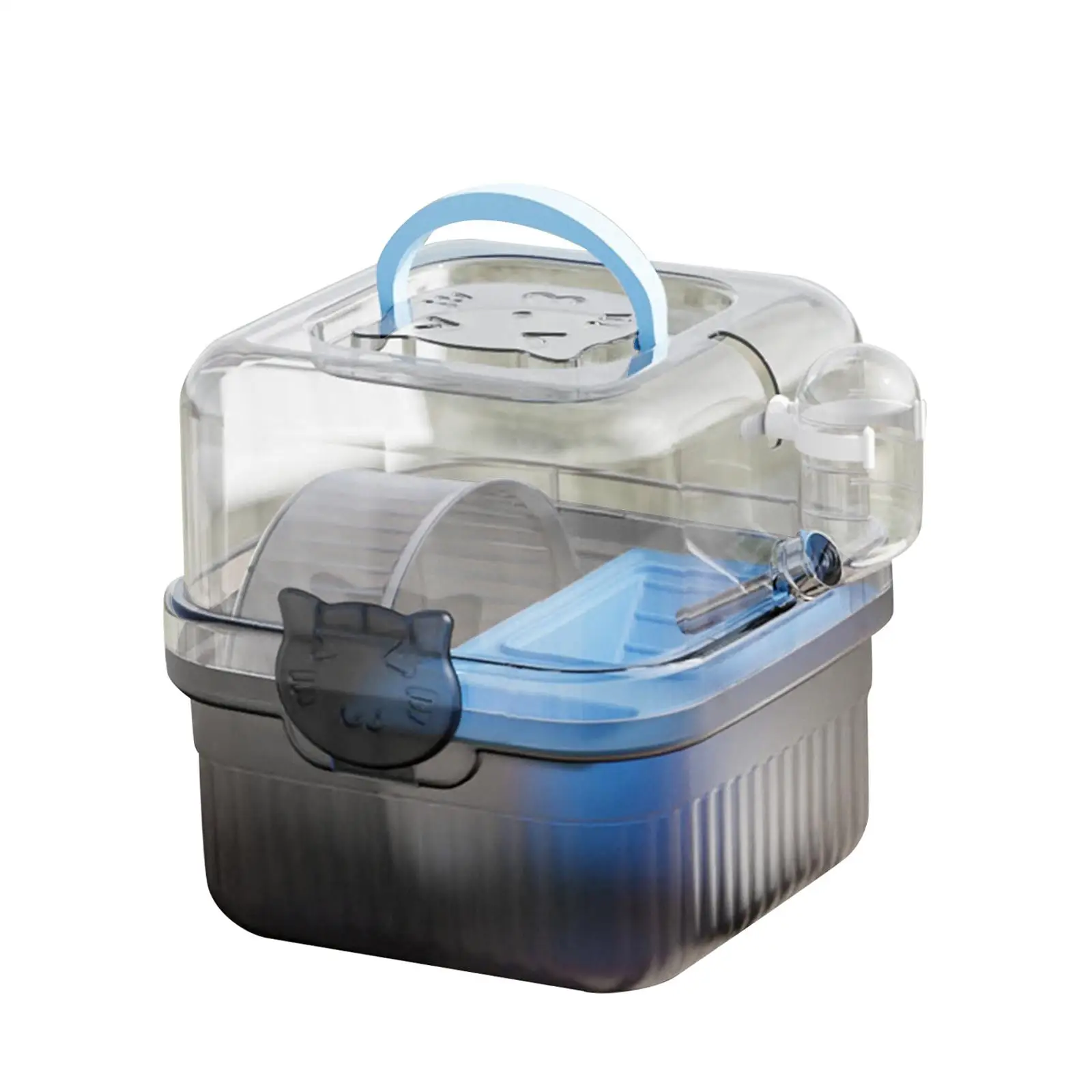 Hamster Cage Lightweight Villa Base with Water Bottle Hamster Carry Case for Outdoor Sports Holiday Vacation Traveling Hedgehog