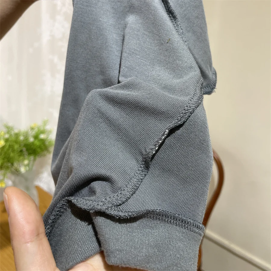 Base de invierno de color caqui elástico suave para Sphynx Cat, ropa de descanso de algodón para gatitos, pijamas grises de manga larga de primavera para Devon Rex - imagen 5