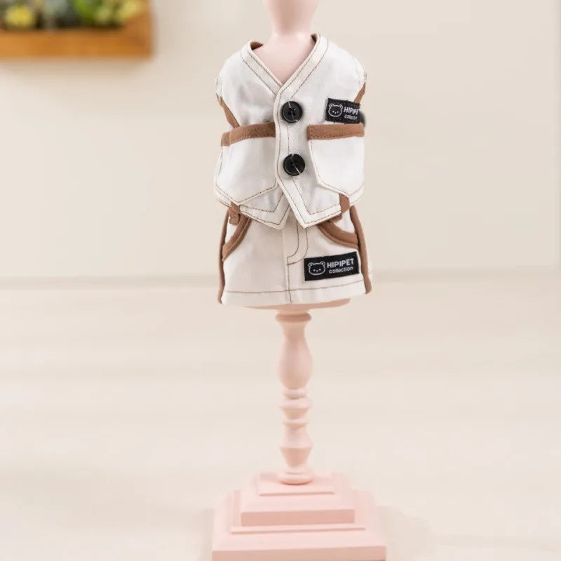 Conjunto Ins, vestido para perro, falda de lujo para cachorro, ropa para perro, vestidos de princesa, vestido de noche de boda, falda tutú, falda vaquera para perro pequeño - imagen 5