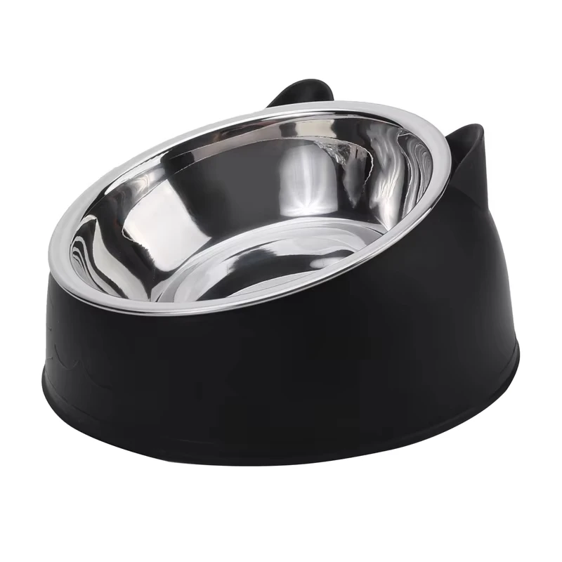 1 cuenco para gatos, cuenco creativo encantador inclinado para gatitos y cachorros, cuencos de alimentación de acero inoxidable, alimentador para beber para gatos, comederos para perros y gatos - imagen 2
