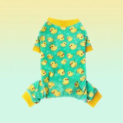 Pijama de pato amarillo para perros pequeños – suave y elástico