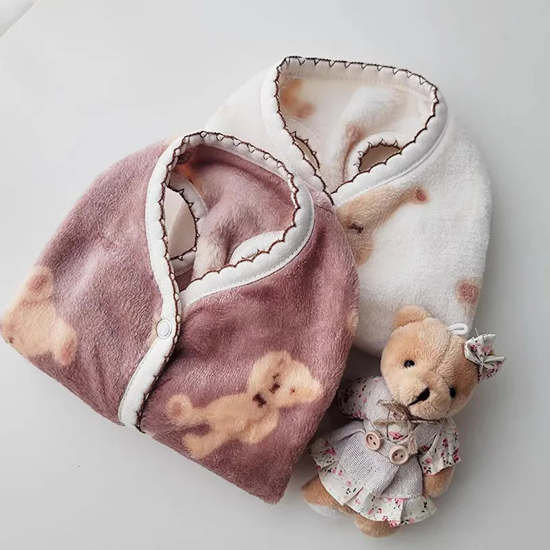 Autumn Winter Cute Little Bear Plush Vest Dog Cat Vest Vest Vest Yorkshire Teddy Cherry Maltese Dog Bear Clothing Dog Costume - imagen 4