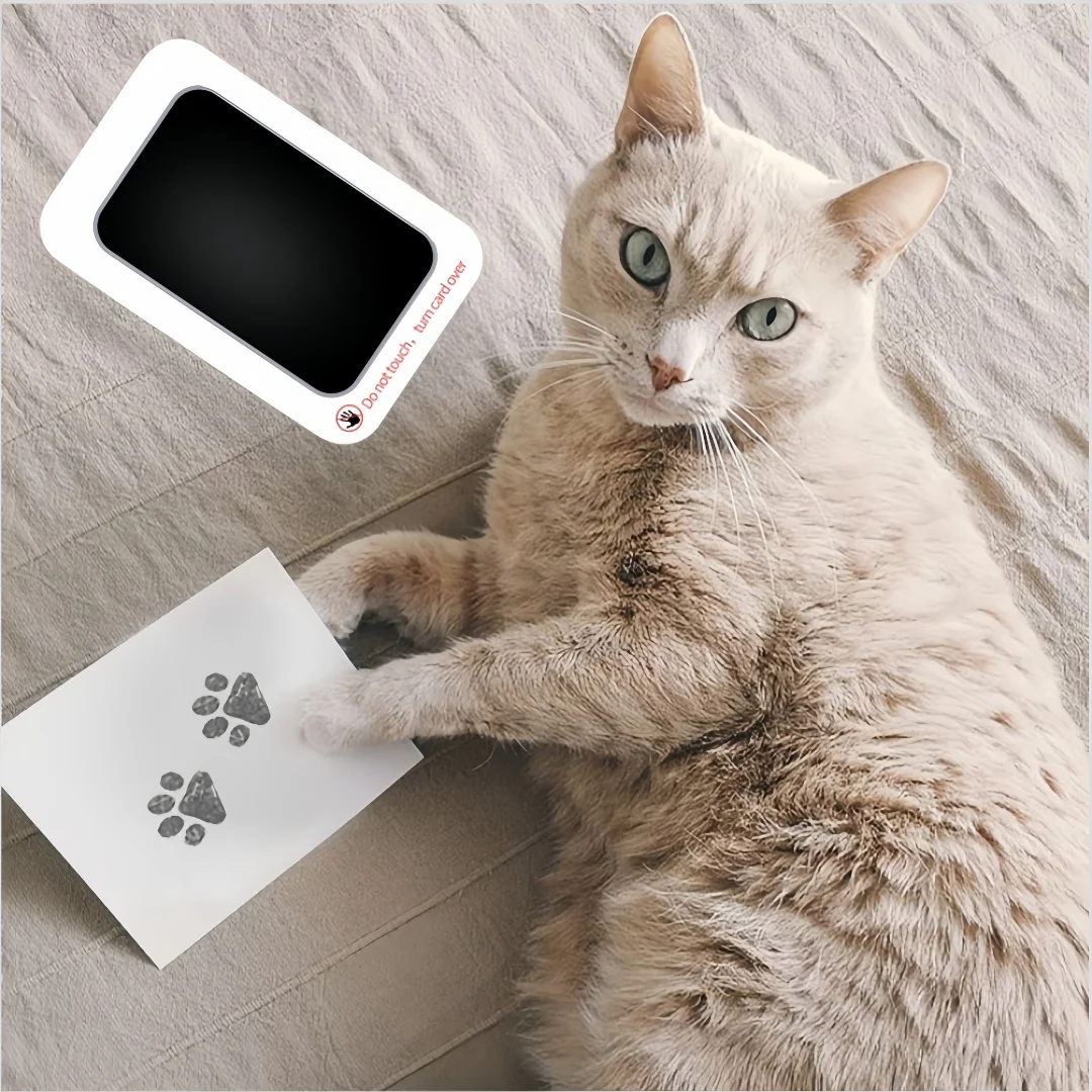 Impresiones de patas para mascotas, huellas para bebés, impresiones conmemorativas, colección segura y no tóxica, limpia la almohadilla de impresión sin lavar - imagen 3