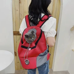Bolsa transportadora para perros, mochila para perros, mochilas de viaje portátiles de doble hombro, bolsa transportadora para perros al aire libre, conjunto de viaje